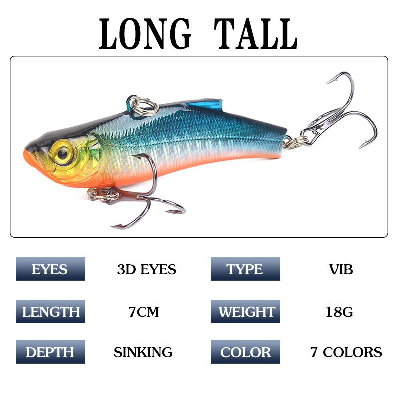 Hot Style Vib Lure Bait 7cm/18g Metall Simulatioun Fëschköder Haart Köder Köder Séisswaasser Fëschgeschir_voghion.com