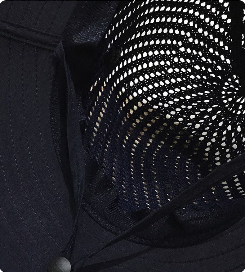 Fashion 10cm Wide Brim Sun for Men UPF 50+ Boonie Summer UV Protection Outdoor Fishing Hiking Hat Breathable Mesh Bucket Cap_voghion.com