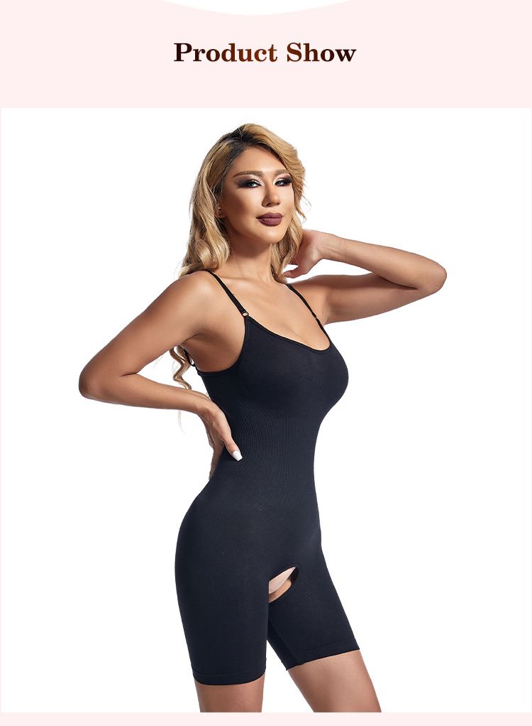 Posparum Bauchformender Bodysui Bu Lif Wais Cincher Nahtloses Plus Size Camisole Boxer Shorts Offener Schritt_voghion.com