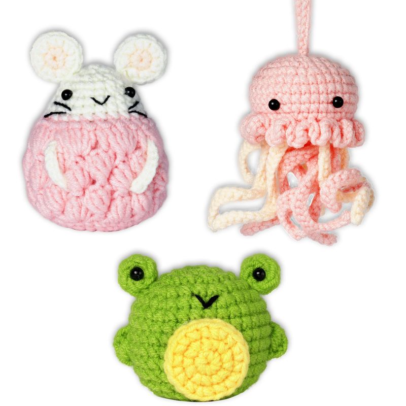 Instrucțiuni pentru produse noi, pachet de materiale de croșetat, cadou de tricotat, fir de lână, lucrat manual, bile de fire DIY, ornamente pentru păpuși_voghion.com