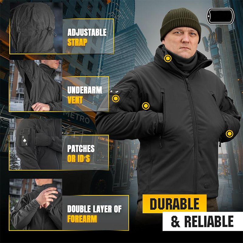 Men Coats Polyester Adults Zipper Softshell Tactical Casual Custom Waterproof Windbreaker Hiking Jacket mens_voghion.com