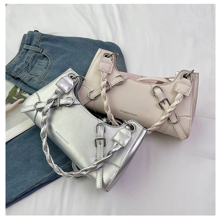 Produttori all'ingrosso 2023 nuova borsa da donna sotto le ascelle tinta unita borsa a tracolla portatile con texture di moda borsa a tracolla portatile dal design di nicchia_voghion.com