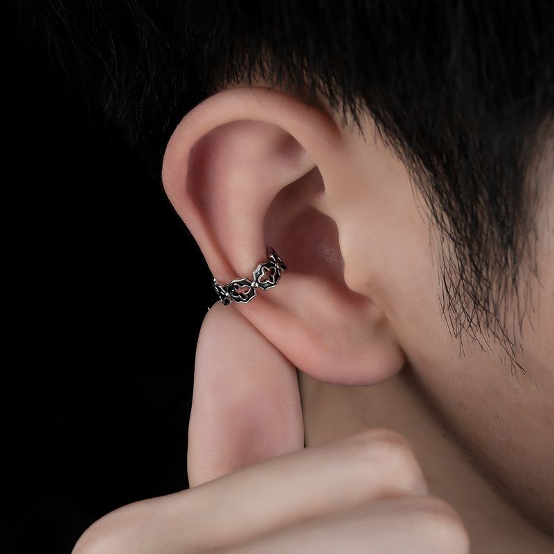 Orecchini a clip a forma di croce cava per uomo, eleganti e alla moda, orecchini a clip per donna senza piercing, orecchini di alta qualità_voghion.com