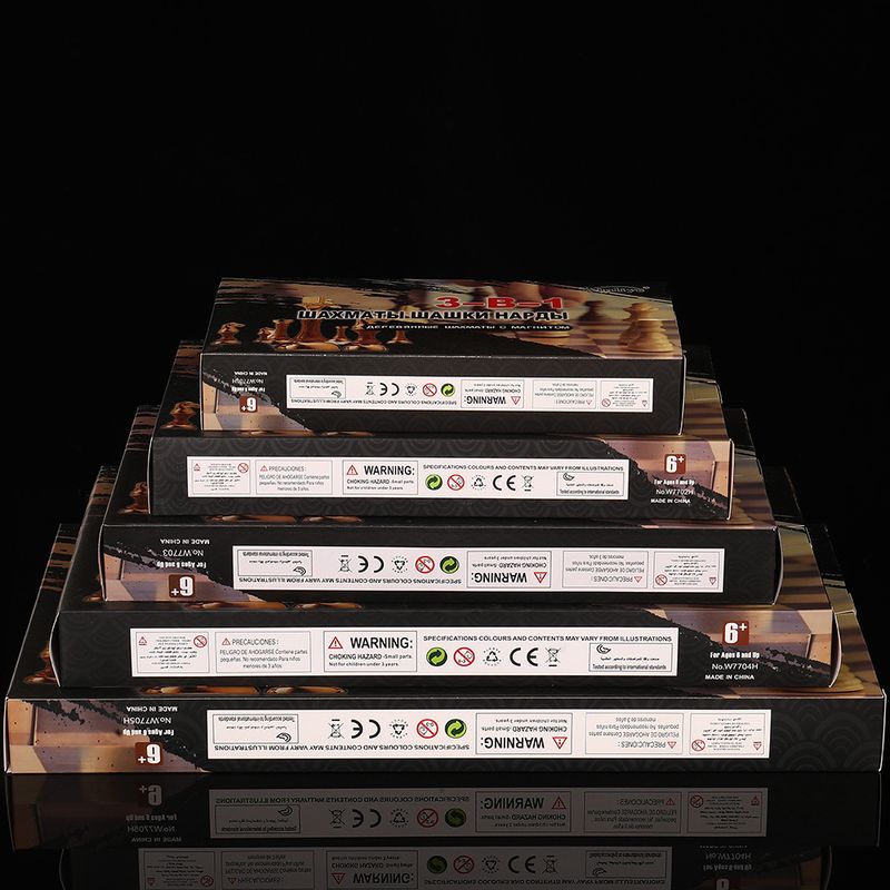 Holz Magnet Schach 3-in-1 Set Tragbare Faltbare Puzzle Wettbewerb Brettspiel Spielzeug_voghion.com