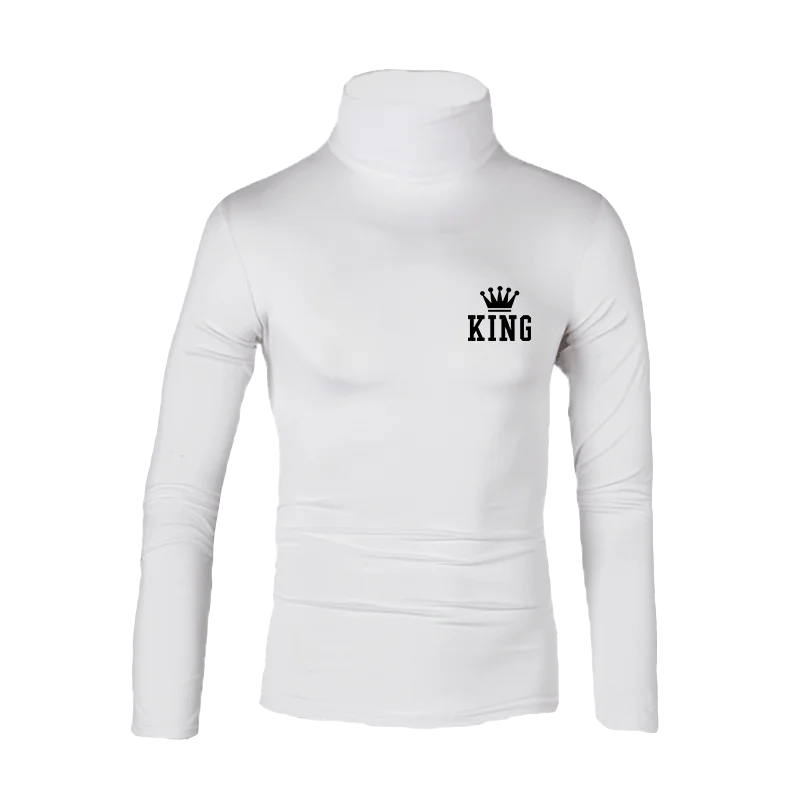 2024 herbst Und WinterMode Thermo-unterwäsche Tops männer Beiläufige Dünne Rollkragen Bottom Shirt Langarm Grundlegende Pullover Mock Neck_voghion.com