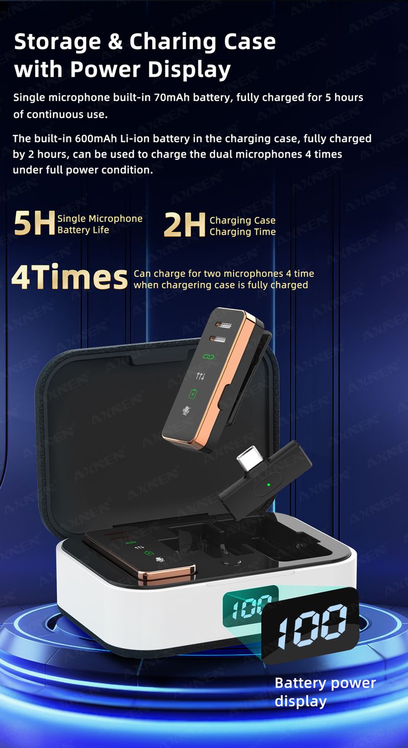 „AXNEN“ belaidis prisegamas mikrofonas, mini nešiojamas, triukšmo mažinimo garso ir vaizdo įrašymo mikrofonas, skirtas „iPhone Type-C“ su_voghion.com