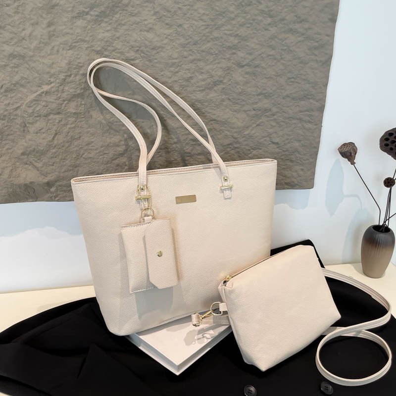 Women's Bags Combination Three Piece Large Capacity Underarm Bag New Fashion Casual Texture Commuting Women's Shoulder Tote Bag_voghion.com