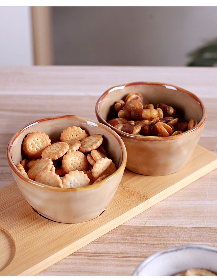 Creative Mini Ceramic Bowls 4 Piece Set For Restaurants Home Use Perfect For Snacks Desserts Nuts And Small Portions_voghion.com