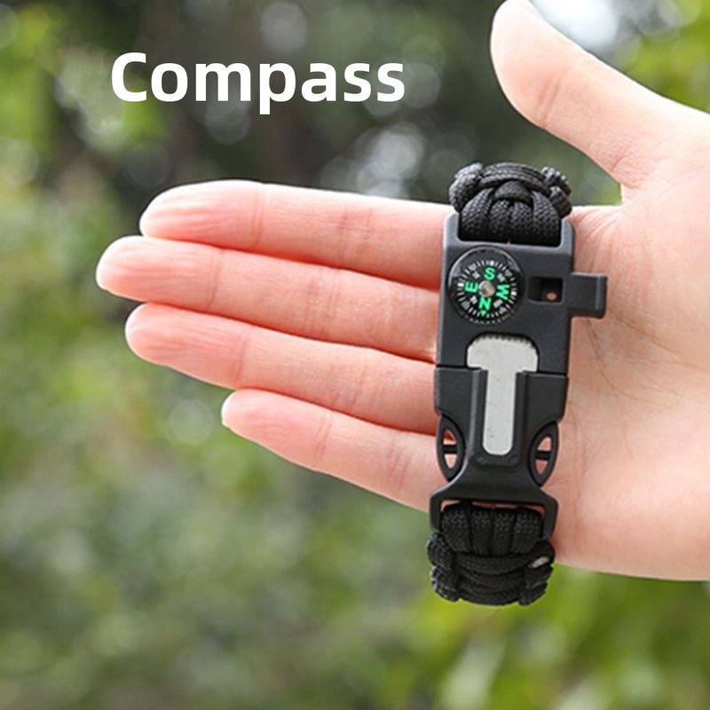 Survival Multifunctional 5-in-1 Outdoor Paracord Camping Adventure Seven-Core Bracelet_voghion.com
