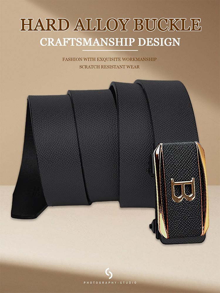 HOT New Fashion 12 Constellations Automatic Alloy Toothless Buckle Business Leather Men's Jeans High Quality PU_voghion.com