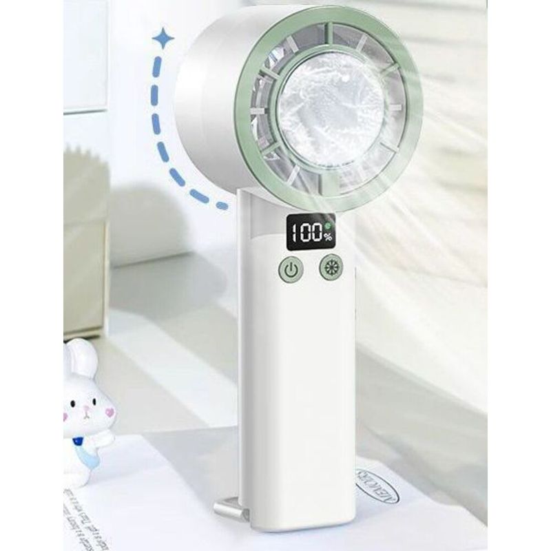 Semiconductor Refrigeration Handheld Small Cute Mini Portable Fan Desktop Student High Wind Ice Pack_voghion.com