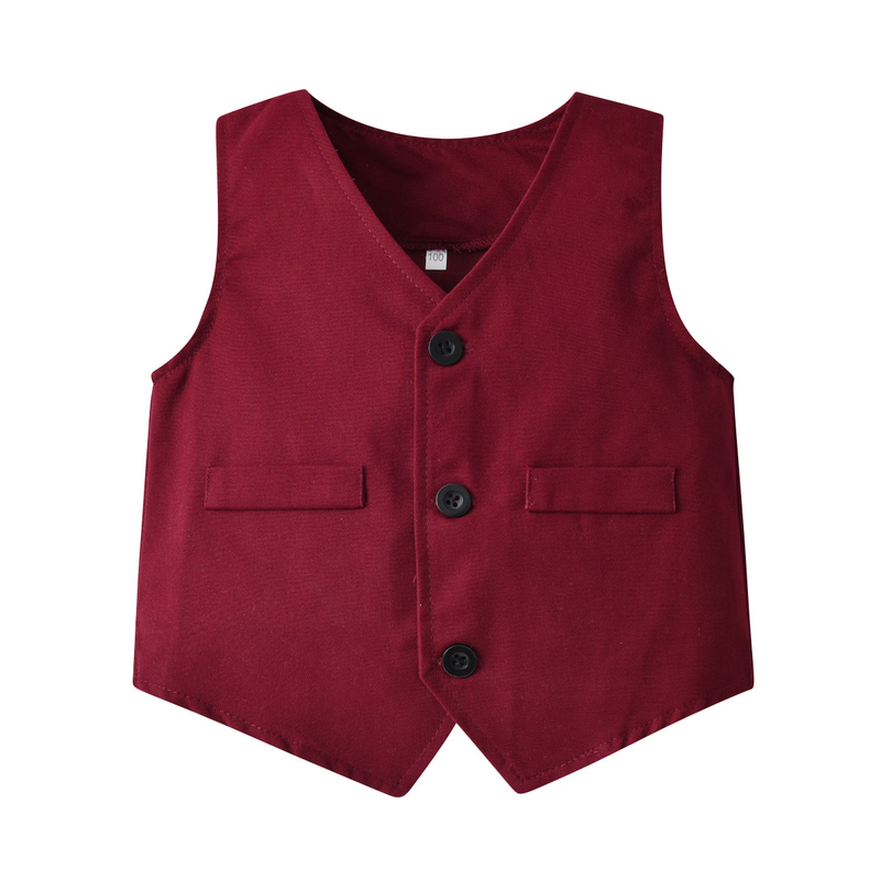 Jungen Anzug Kinder Baby Gentleman Weste Hemd Hose Britischer Stil Host Bankett Kleid_voghion.com