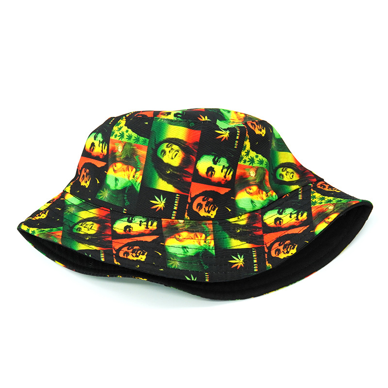 New Arrivals Bocca Bob Marley Bucket Hat Rökande män Tryck Jamaicanska herrhattar Panama Fishermen Keps Dubbla sidor Vikbar Ny stil_voghion.com