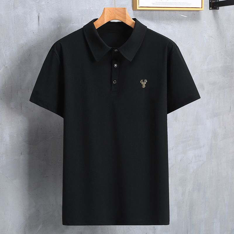 Herrenbekleidung Übergröße Sommer Kurzarm T-Shirt Herren Revers Business Poloshirt Lässiges dünnes T-Shirt Top Kleidung_voghion.com