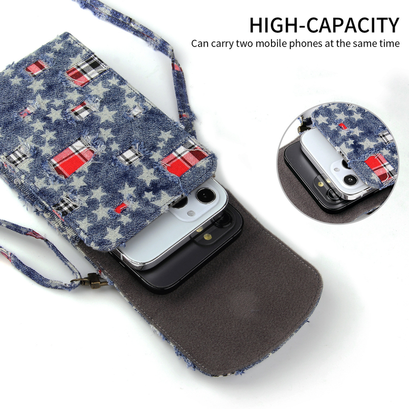 Taška na mobilní telefon Nová dámská taška Evropská a americká mini malá taška Retro džínová dámská taška Taška přes rameno Dámská jednodílná taška Dropshipping_voghion.com