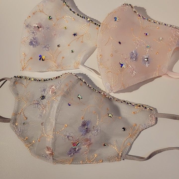 Tulle Embroidery Dust And Sun Protection Summer Temperament Mask_voghion.com