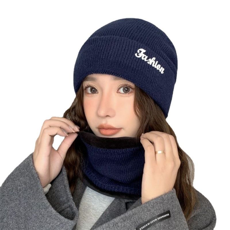 LazyZoom Koreaanse stijl gebreid voor dames, herfst en winter Veelzijdige trendy fleece-gevoerde verdikte trui met oorbescherming_voghion.com