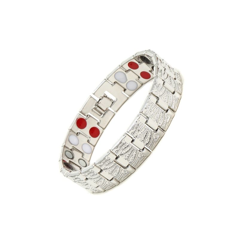 Sechseckiges Magnetarmband für Männer und Frauen – Verstellbare Unisex-Manschette mit geometrischem Design – Stilvoller Paarschmuck in Silber, Gold, Roségold und Schwarz_voghion.com