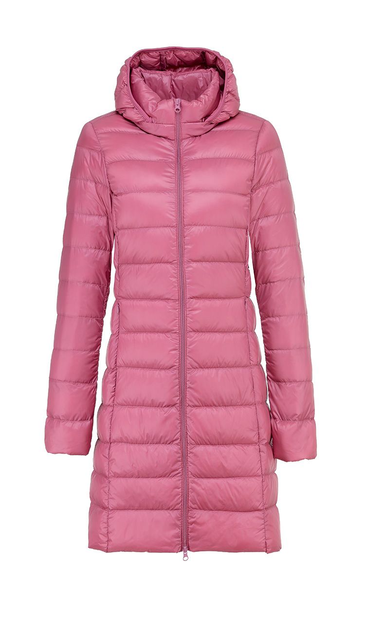 Vêtements pour femmes manteaux d'hiver légers et fins veste slim à capuche grande taille_voghion.com