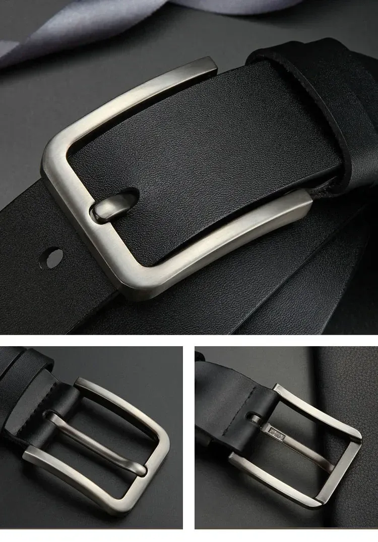 HOT New Business Leisure Men's Alloy Square Pin Buckle Male Famous Brand Designer PU Leather Jeans Belts for Men_voghion.com