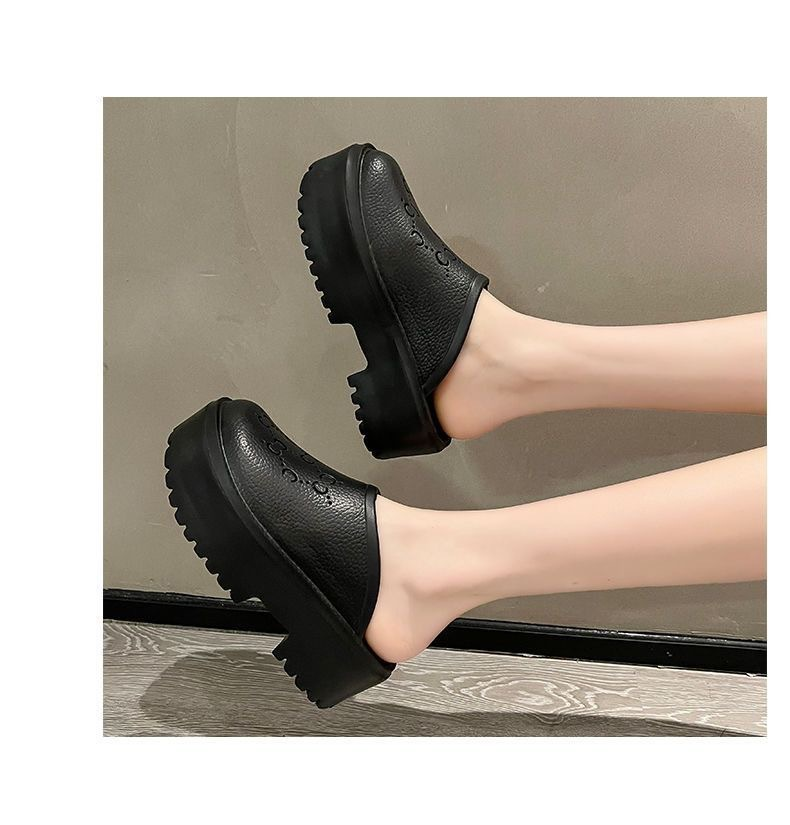Baotou-Hausschuhe aus EVA für Damen im Sommer, modische und süße Biskuit-Absätze, rutschfeste Hausschuhe für den Heimgebrauch, faule, dicke Sohlen_voghion.com