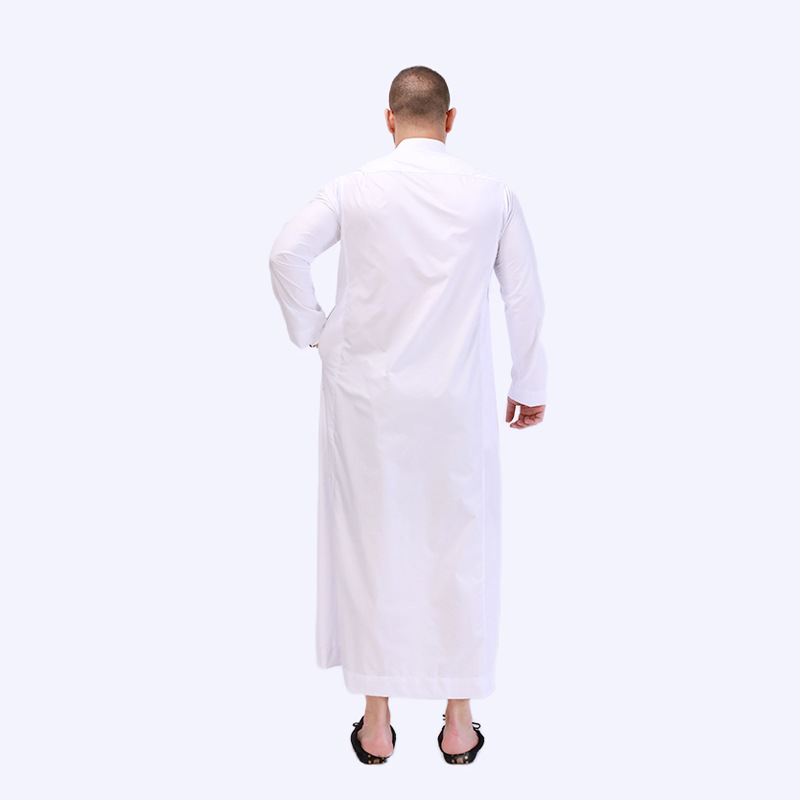 Muslimske menns nye hvite muslimske kapper Mote muslimske klær Disdash Engros_voghion.com