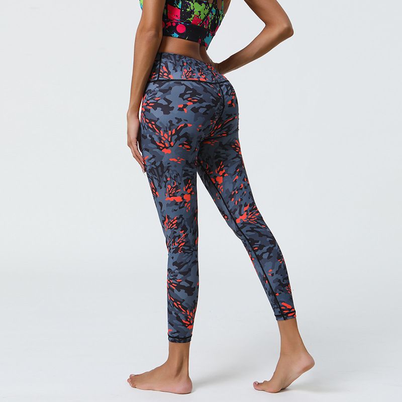 Neue Neun-Punkt-Leggings für Damen mit hoher Elastizität und Aufdruck, Outdoor-Sport-Fitness-Yogahosen aus den USA_voghion.com