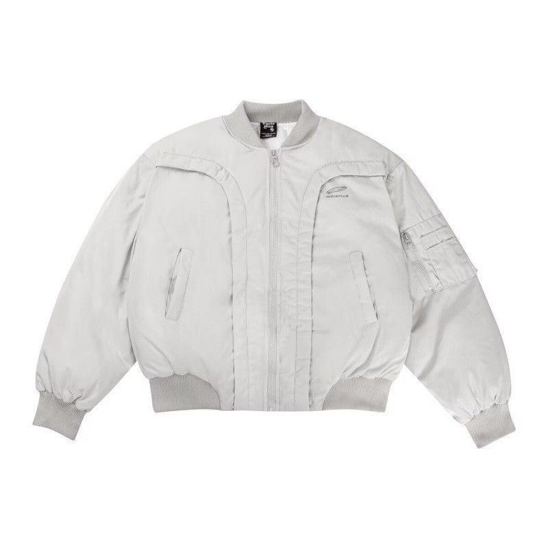 Herbstliche amerikanische Fliegerjacke mit Bergadler-Pelzkragen, gefüttert mit Baumwolle, Winterjacke mit dicker Verarbeitung_voghion.com