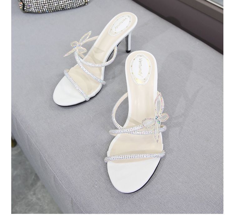 Neu Sandalen frauen linie mit strass bogen sexy große größe high heels stiletto_voghion.com