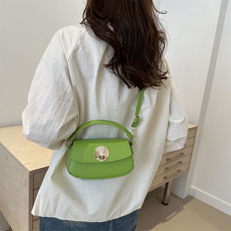 New Fashion Trendy High end Lock Buckle Handheld Small Square for Women's 2024 Summer Versatile and Beautiful One_voghion.com
