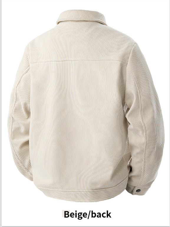 Frühling Herbst Neue Cord-Arbeitskleidung Reversjacke für Männer, lässiger Trendmantel für Jugendliche, stilvolle und vielseitige Oberbekleidung_voghion.com