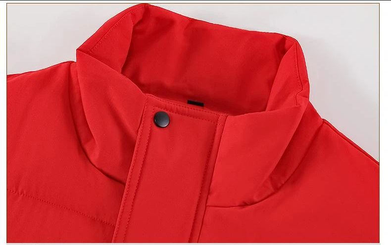 Parker Business-Daunenweste aus Baumwolle für Herren, Herbst/Winter, mit Reißverschluss und Stehkragen, warmes und vielseitiges Tanktop für den Arbeitsalltag_voghion.com