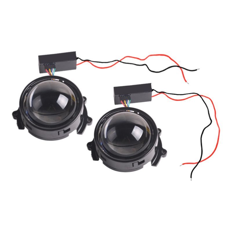 Novos modelos, promoção, faróis dinâmicos tipo olho de demônio, faróis tipo olho de águia modificados com lentes de LED, 3 polegadas, 12 V, veículo modificado_voghion.com