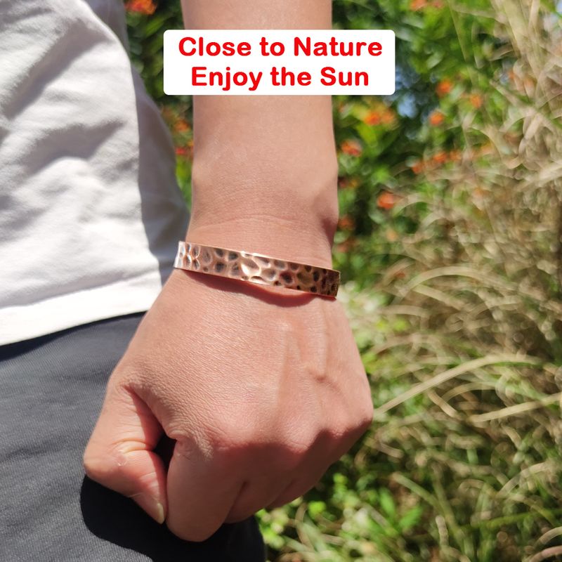 Meathly Viking Copper Bracelet Men Magnetic Adjustable Cuff Vintage Bangles Resizable Arthritis 10mm Wide Health Energy Jewelry_voghion.com