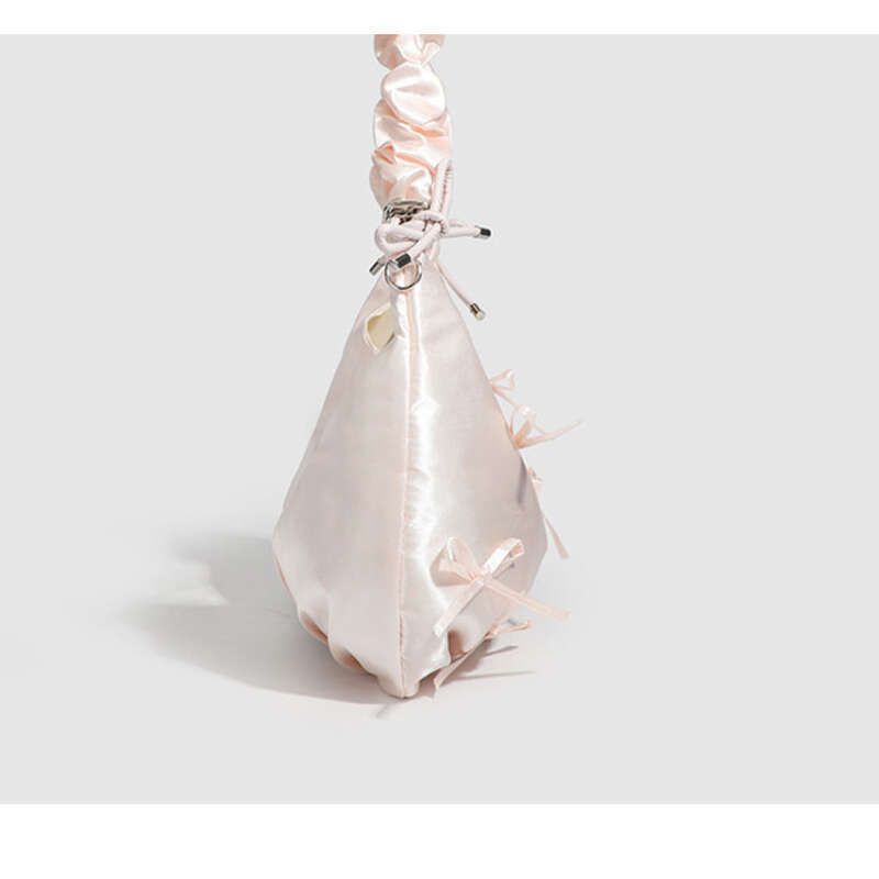 Bowknot Clouds Bag, Cute Hundred Pleated Handbag, 2025 New Shoulder Armpit Bag Fashion Hundred_voghion.com