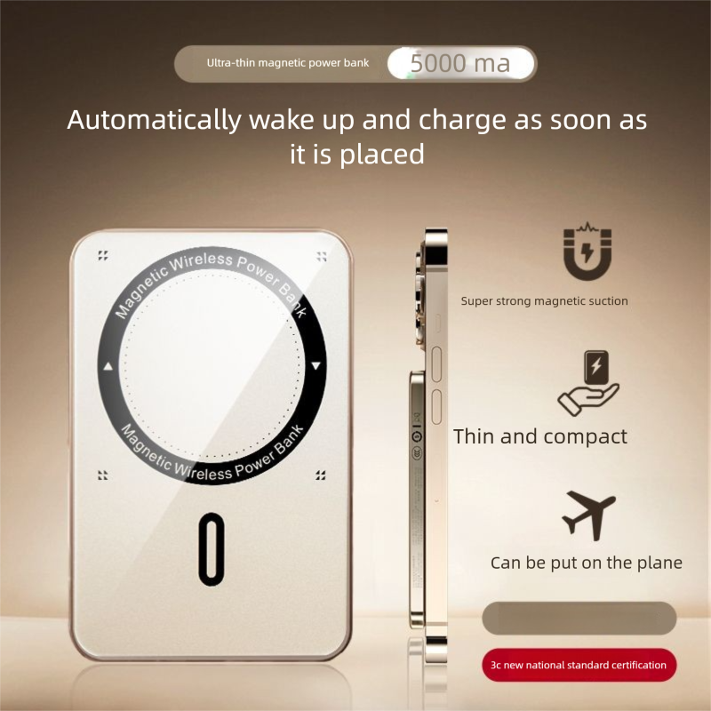 Suporte magnético flash carregamento rápido iphone 16 celular portátil compacto ultrafino power bank_voghion.com