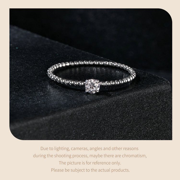 Bamoer U Anello giornaliero con perline di moissanite impilabili, colore D, VVS1, diamante da laboratorio, per donna, regalo originale di San Valentino._voghion.com