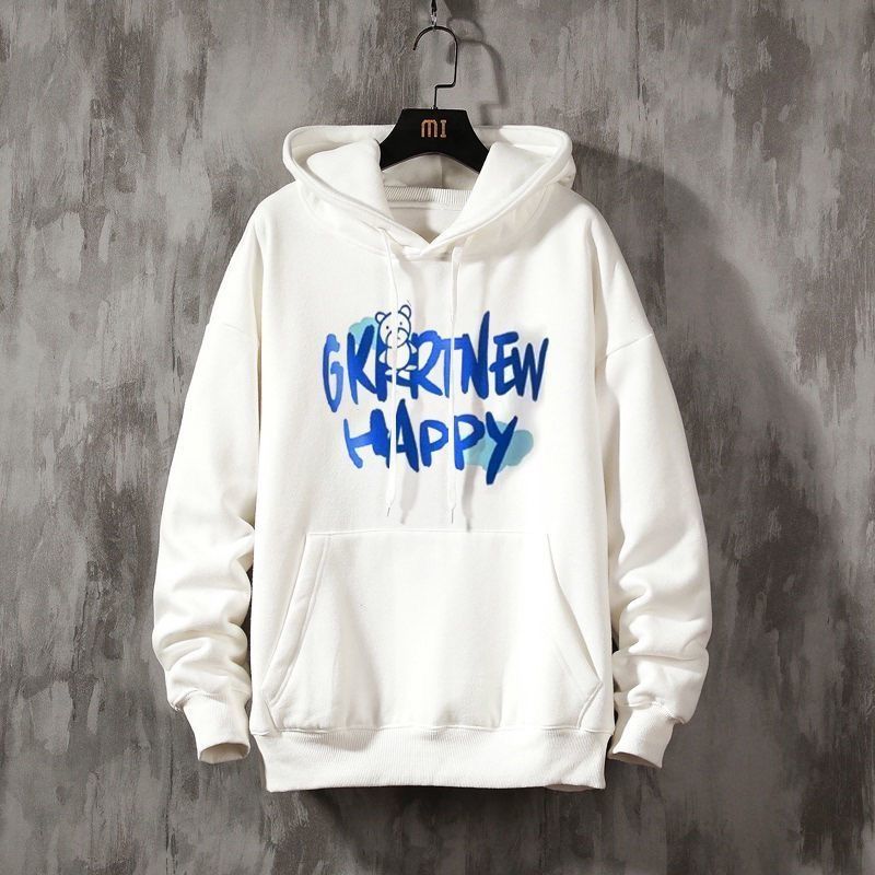 Plush hooded sweatshirt men, trendy, cool loose, 2024 new autumn and winter jacket for male students, ins versatile 12_voghion.com