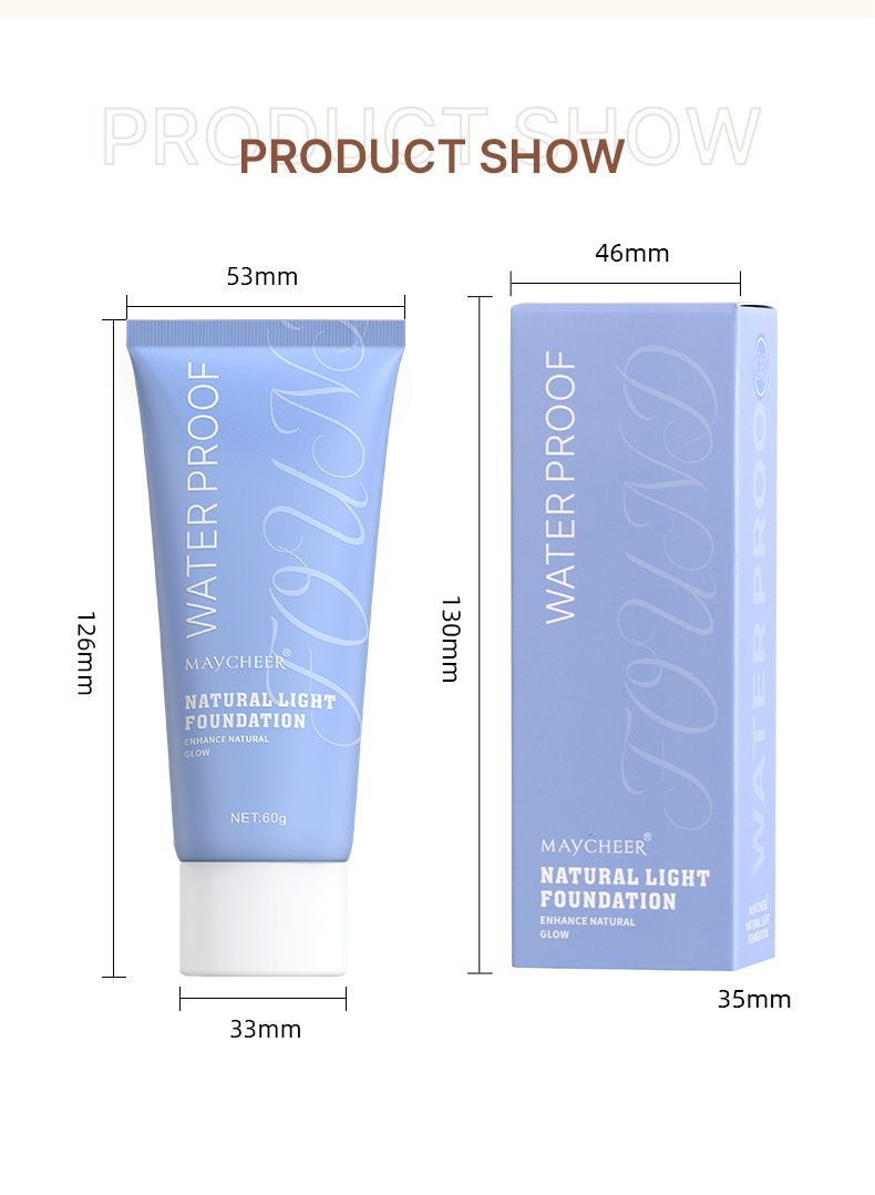 Flüssige Foundation, natürlicher Glanz, langanhaltend, leuchtende BB-Creme_voghion.com