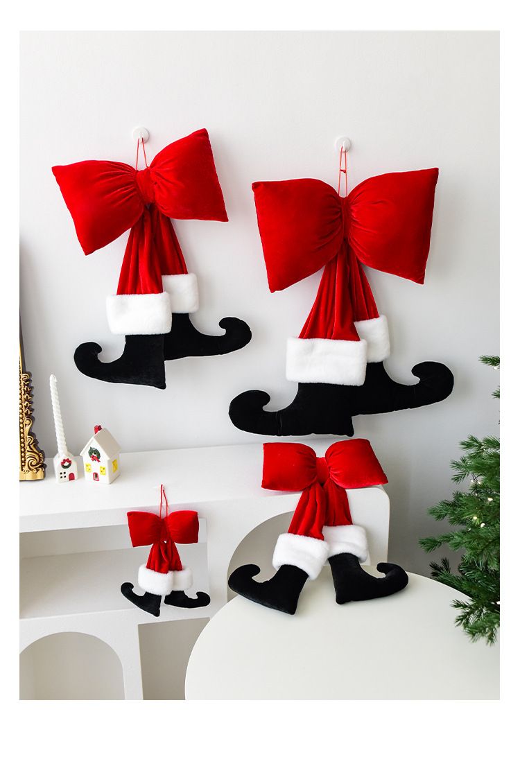 NUCHI With Feet Bow Christmas Tree Decoration, New Style Unique Ornament For Window Display & Holiday Decor_voghion.com