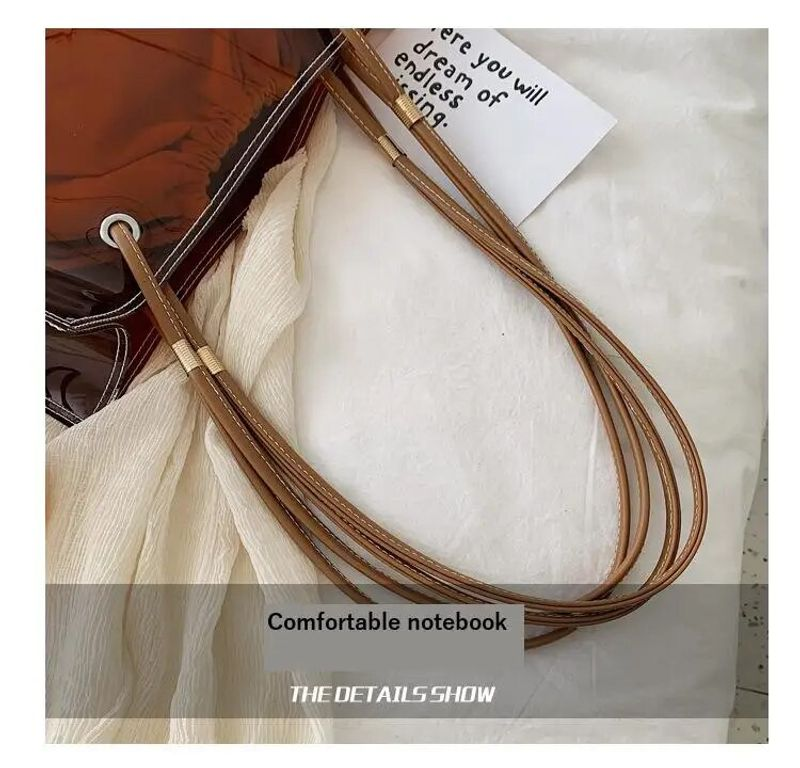 Borsa a tracolla grande capacità trasparente in gelatina, alla moda, grande, 2024, nuova borsa coreana per le donne_voghion.com