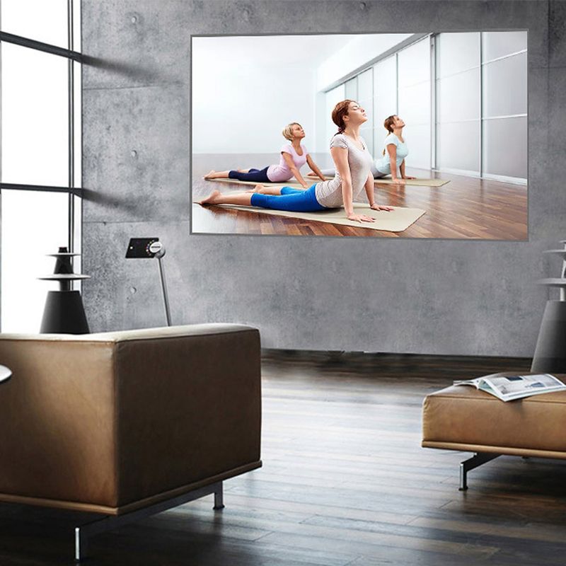 Écran de projection portable simple et anti-lumière, 60/70/80/100/120 pouces, pour la maison, l'extérieur et le bureau_voghion.com
