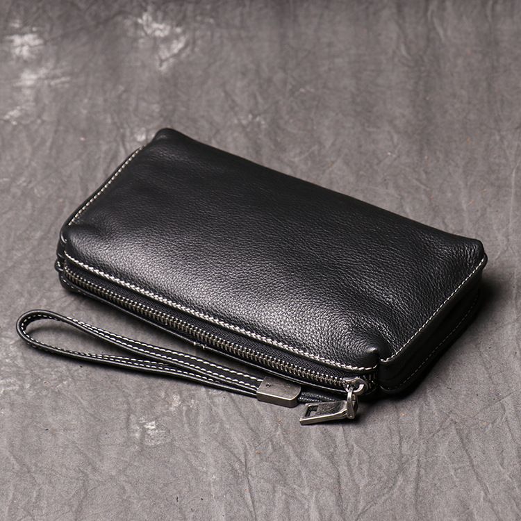 Borsa da uomo in pelle di alta qualità, portafoglio lungo in morbida pelle da donna, borsa per telefono alla moda in pelle di mucca, comoda e resistente al tatto._voghion.com