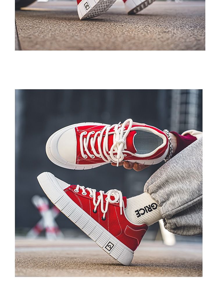 Men's 2024 Spring and Autumn new men's casual versatile sports thick soled wear-resistant breathable canvas shoes_voghion.com