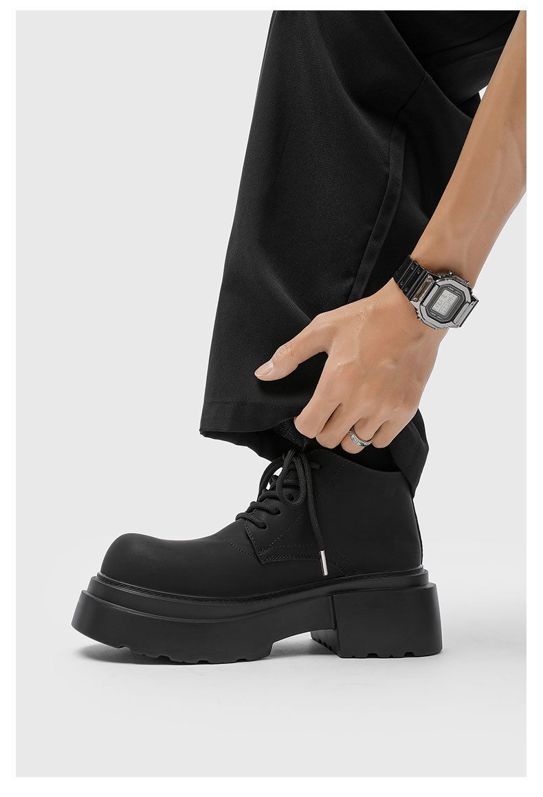 Kurze Martin-Stiefel mit dicker Sohle Trendy Retro Kurze Stiefel für Herren_voghion.com
