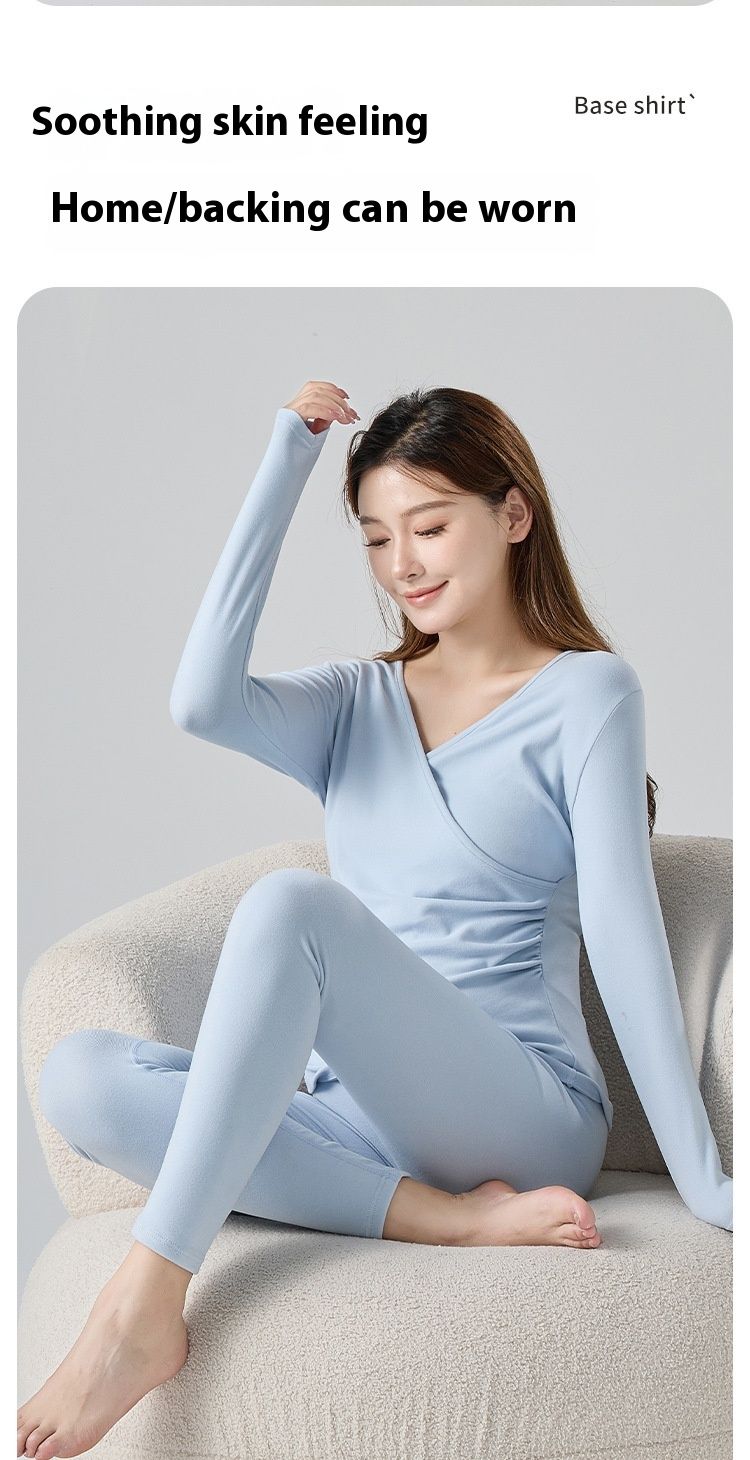 Set intimo caldo per donne incinte, qualità per l'allattamento post-partum, vestiti per il parto, pigiami, top per l'allattamento,_voghion.com
