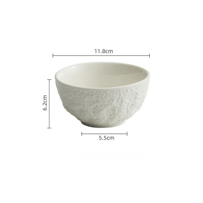 Creative Rice Home Use 2023 New High-end Tableware Ceramic Spoon Single 4.5inch Small Eating Bowl_voghion.com
