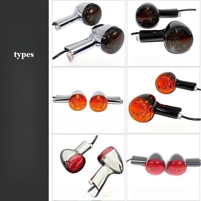 2Pcs Motorrad Hinten Blinker Indikatoren LED Bremslichter Für Harley Sportster 883 XL1200 X48 72 Dyna Roadster 1992-2022_voghion.com