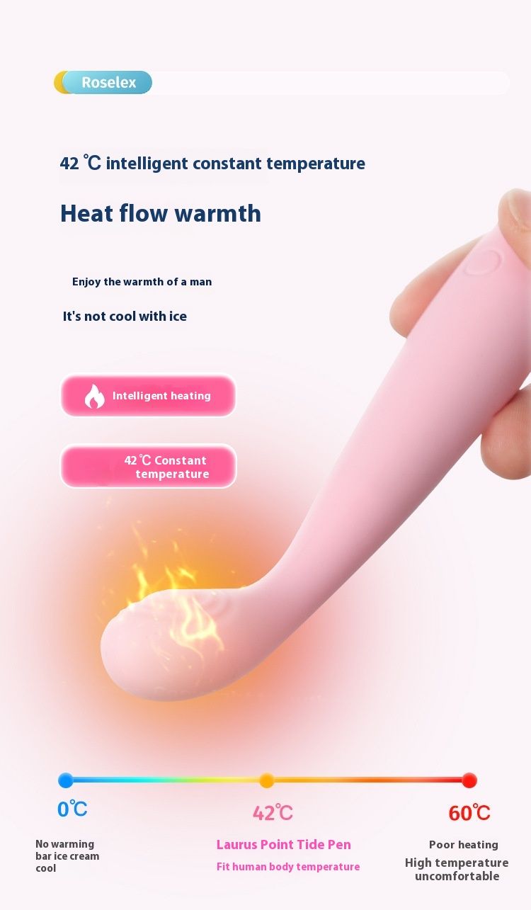 ROSELEX Lao Le Si Dian Chao Pen Mini Meleg Vibrációs Masszázs Pálca Női Maszturbációs Eszköz Páros Flörtölő Játék_voghion.com