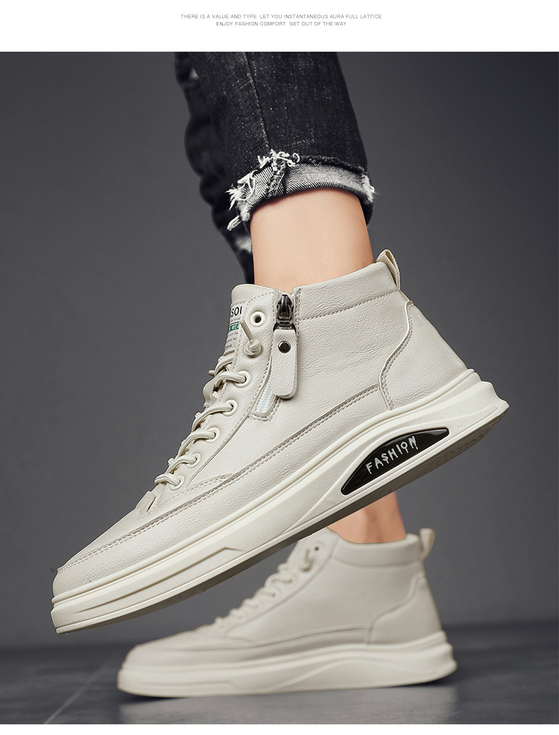 High-Top Herbst Britischen Stil Casual Leder Schuhe Herren Schwarz Mid-Top Sneakers Sommer Wasserdichte Martin Stiefel Trendy_voghion.com